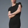 Abito a maniche corte in stile Goddess - Nero