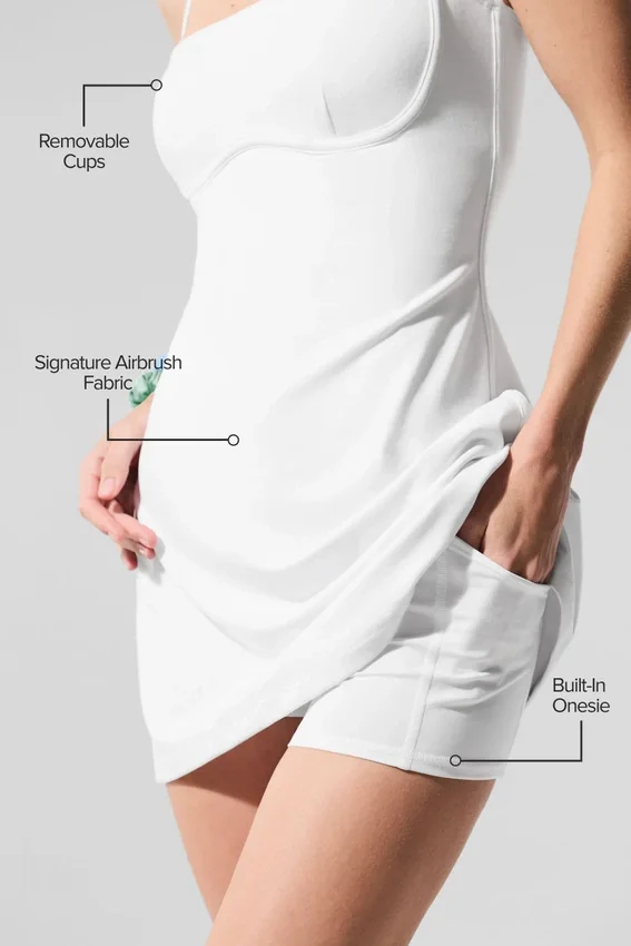 Abito aderente Airbrush - Bianco/Bianco