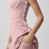 Abito aderente Airbrush - Rosa vintage/Bianco