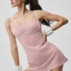Abito aderente Airbrush - Rosa vintage/Bianco