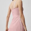Abito aderente Airbrush - Rosa vintage/Bianco