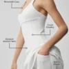 Abito da tennis a corsetto Airbrush Sparks Fly - Bianco
