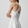Abito da tennis a corsetto Airbrush Sparks Fly - Bianco