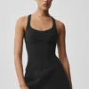 Abito da tennis a corsetto Airbrush Sparks Fly - Nero