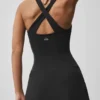 Abito da tennis a corsetto Airbrush Sparks Fly - Nero