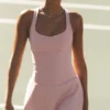 Abito da tennis a corsetto Airbrush Sparks Fly – Rosa vintage