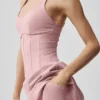 Abito da tennis a corsetto Airbrush Sparks Fly – Rosa vintage