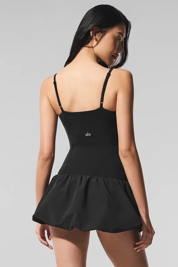 Abito da tennis Airbrush Love Match - Nero