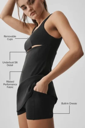 Abito da tennis Slice – Nero