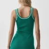 Abito in maglia stile maglione da tennis club - Emerald Isle/Avorio