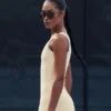Abito in maglia stile maglione Tennis Club - Avena/Bianco