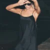Abito Radiance in misto seta - Nero