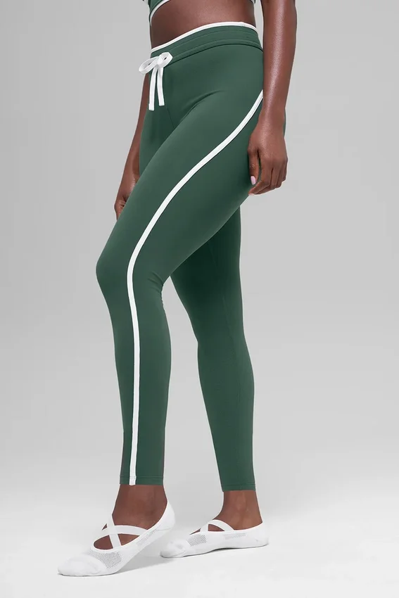 Airbrush High-Waist Race Pace 7/8 Leggings - Verde trifoglio/Bianco