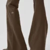 Airbrush Legging a vita bassa e gamba svasata - Espresso