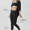 Airbrush Legging a vita bassa - Nero