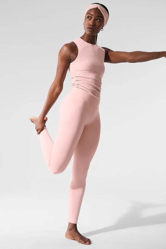 Airbrush Legging High-Waist 7/8 - Rosa quarzo