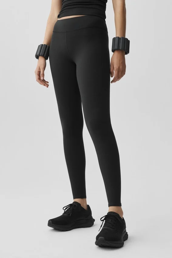 Airbrush Mid-Rise Legging - Nero