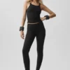 Airbrush Mid-Rise Legging - Nero