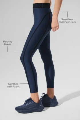 Airlift High-Waist 7/8 Line up Leggings – Blu navy