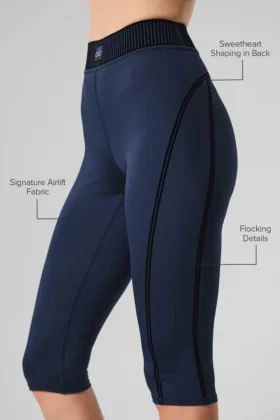 Airlift High-Waist Capri – Blu navy