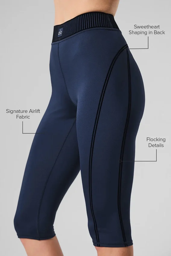 Airlift High-Waist Capri - Blu navy