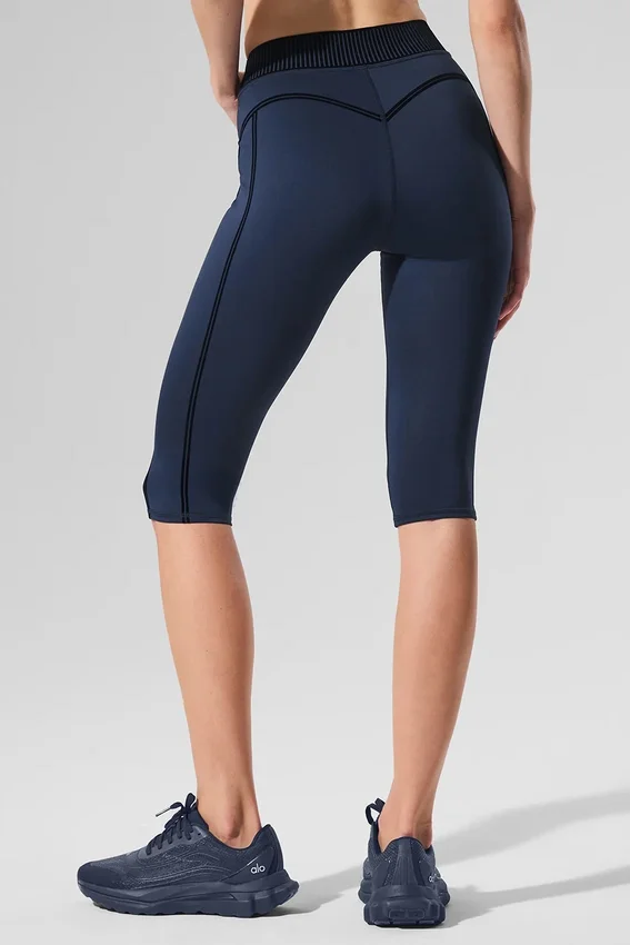 Airlift High-Waist Capri - Blu navy