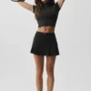 Alo Softsculpt pantaloncini con zip integrale - Nero