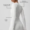 Alo Softsculpt Precision con maniche lunghe - Bianco