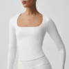Alo Softsculpt Precision con maniche lunghe - Bianco