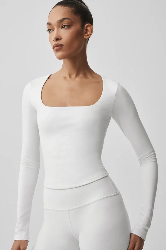 Alo Softsculpt Precision con maniche lunghe - Bianco