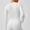 Alo Softsculpt Precision con maniche lunghe - Bianco