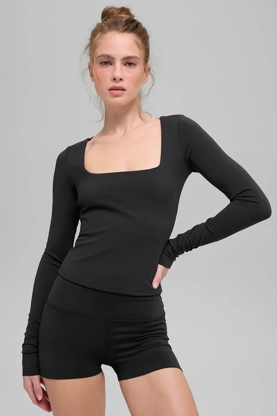 Alo Softsculpt Precision con maniche lunghe - Nero