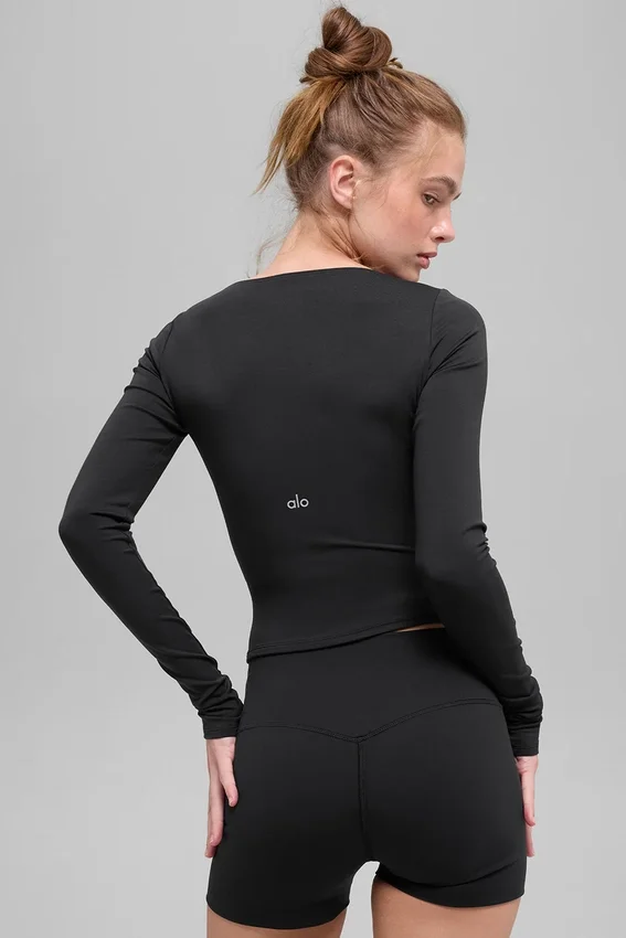 Alo Softsculpt Precision con maniche lunghe - Nero