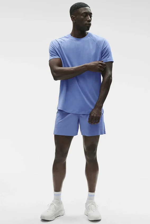 Alo Vapor Maglia a girocollo a maniche corte - Blu Provenza