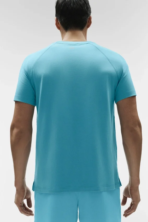 Alo Vapor Maglia a maniche corte con collo rotondo - Blue Breeze