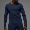 Alo Vapor Maglia a maniche lunghe con collo rotondo - Blu navy