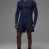 Alo Vapor Maglia a maniche lunghe con collo rotondo - Blu navy