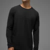 Alo Vapor Maglia a maniche lunghe con collo rotondo - Nero