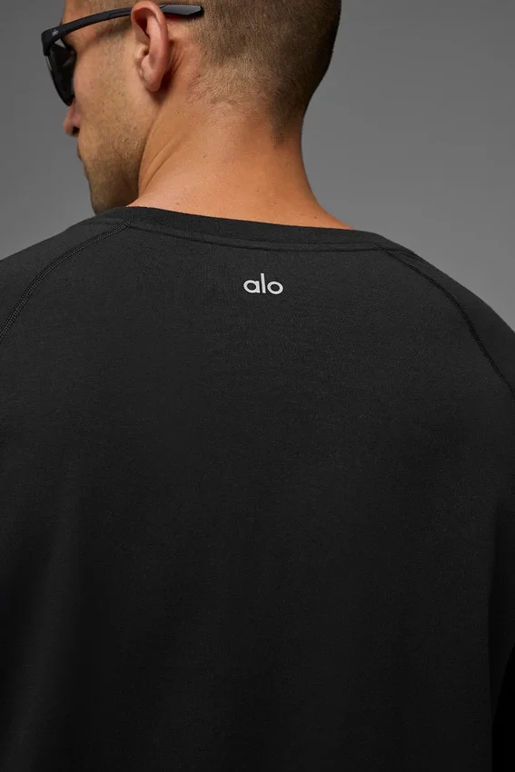 Alo Vapor Maglia a maniche lunghe con collo rotondo - Nero