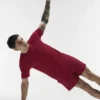 Alo Vapor pantaloncini a girocollo con maniche corte - Garnet