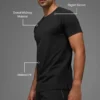 Alo Vapor pantaloncini a girocollo con maniche corte - Nero