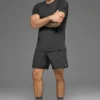 Alo Vapor pantaloncini con maniche corte e collo rotondo - Antracite