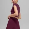 Alosoft Crop Finesse a maniche corte - Borgogna