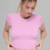 Alosoft Crop Finesse a maniche corte - Rosa Candy Heart