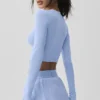 Alosoft Crop Finesse con maniche lunghe - Blu Provenza chiaro
