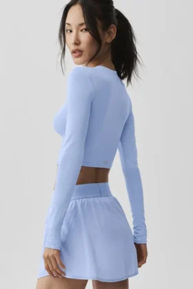 Alosoft Crop Finesse con maniche lunghe – Blu Provenza chiaro