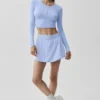 Alosoft Crop Finesse con maniche lunghe - Blu Provenza chiaro