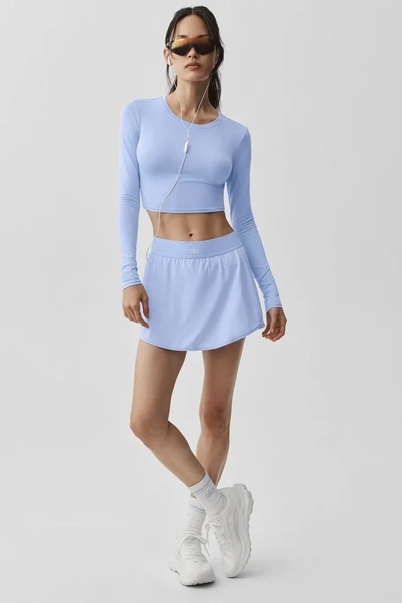 Alosoft Crop Finesse con maniche lunghe - Blu Provenza chiaro