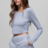 Alosoft Crop Finesse con maniche lunghe - Brina invernale