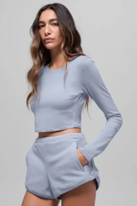 Alosoft Crop Finesse con maniche lunghe - Brina invernale
